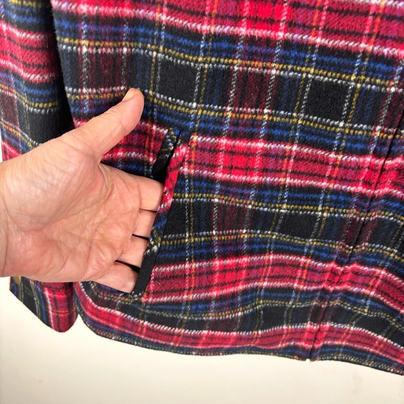 Christopher & Banks/wool blend jacket-Ladies M-EUC-red & black plaid - Picture 5 of 12